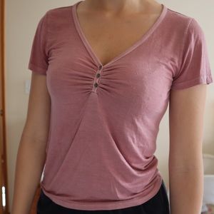 American Eagle Soft and Sexy Top Mauve XS